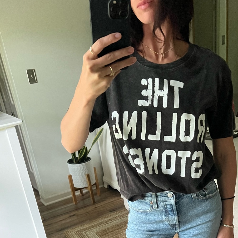 Rolling Stones Faded Black Tee